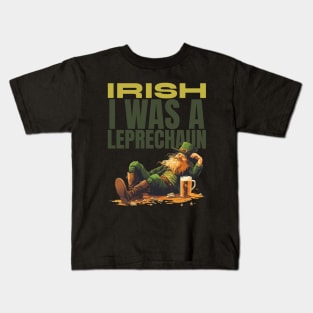 Drunk Leprechaun St Paddys Day Kids T-Shirt